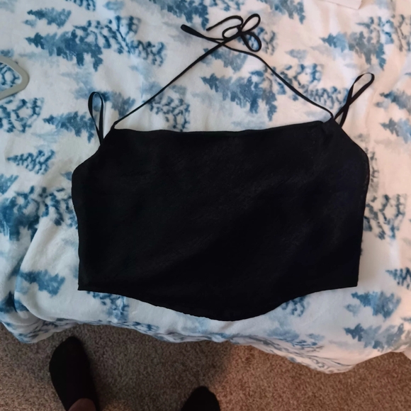 Black Women's Cami Top - Lightweight Strappy Tank - Picture 8 of 11